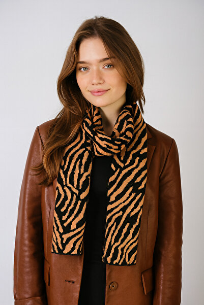 Sebir Moda Eșarfă tricotată cu model zebră