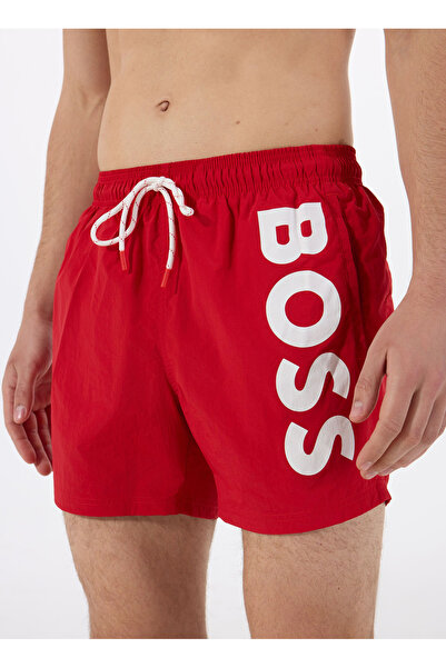BOSS Kırmızı Erkek Şort Mayo Octopus