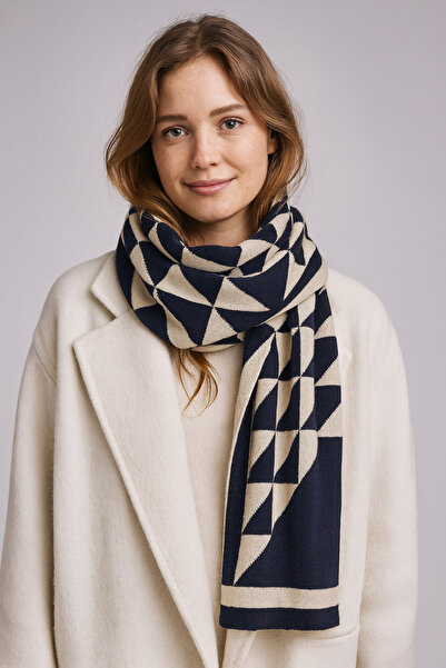 Sebir Moda Tricotaj cu model triunghiular din material subțire Eșarfă