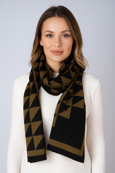 Sebir Moda Πλεκτό κασκόλ με τριγωνικό σχέδιο