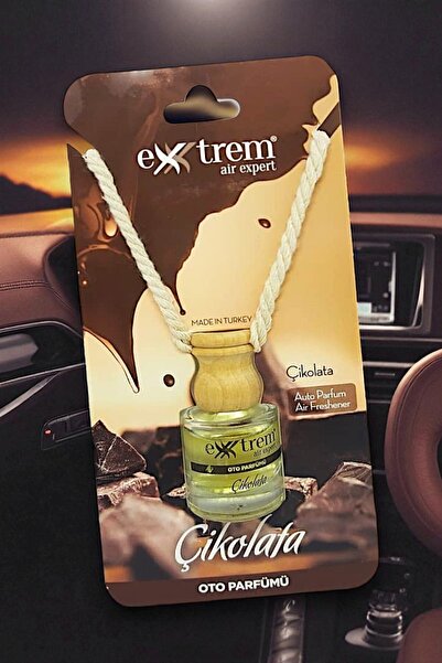 Extrem Oto Parfümü Çikolata & Ahşap Asma Koku | 4 Hafta Kalıcı Ferah Koku 8 ml