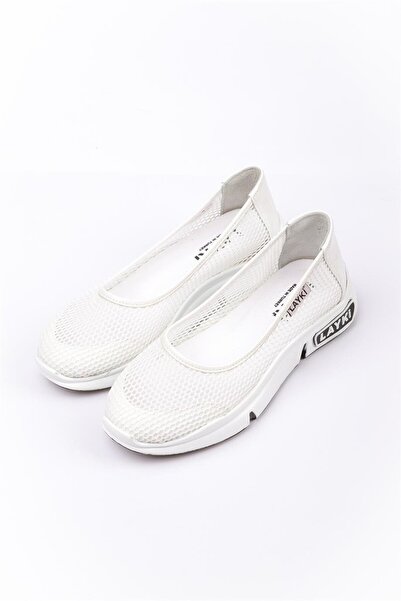 layki Milano White Color Lux Laser Cut Women's Summer Sports Shoes