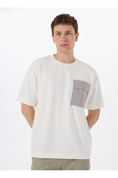 GMG FIRENZE Gmg Fırenze Bisiklet Yaka Ekru Erkek T-Shirt GU25MSS03009