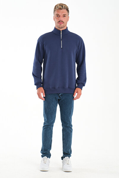 KAPHONE Мъжка блуза с половин цип, подплатена с тринишкова флийсова подплата