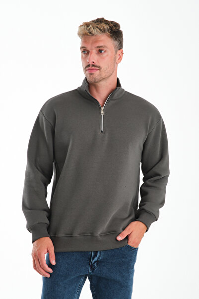 KAPHONE Hanorac pentru bărbați cu jumătate de fermoar, cu 3 fire din interior...