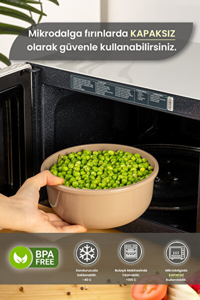MYBOX Ayza Set of 2 Round Storage Containers Microwave and Freezer Safe Multi-Purpose Kitchen Storage Container 1.5-2.5L