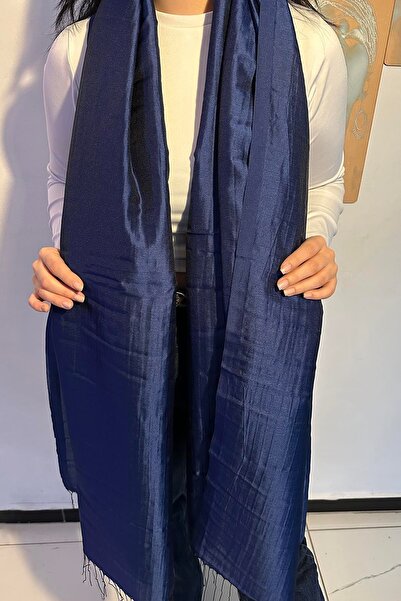 TAKIŞTIR Şal din tafta de culoare bleumarin