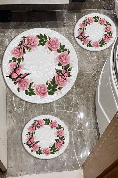 Evperest Banyo Paspas Seti Pink Model