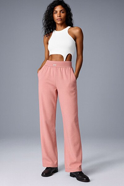 RBY Comfortable Fit Jogger Palazzo Trousers-Pink