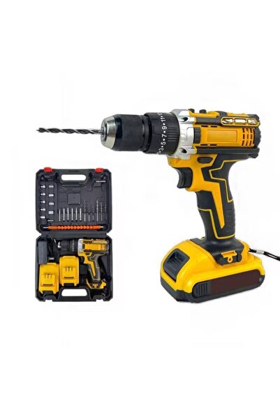 HAKMAN مثقاب / مفك براغي مع 2 بطاريه 21 فولت وشنطة اكسسوارات