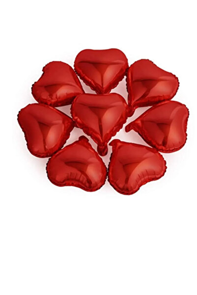 Görkem Toptan KALP FOLYO MİNİ 6 ADET !!! 10 İNÇ 25 CM KIRMIZI