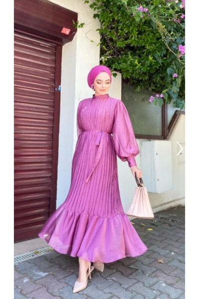 CYM Butik Φόρεμα Hijab με πλισέ σιφόν