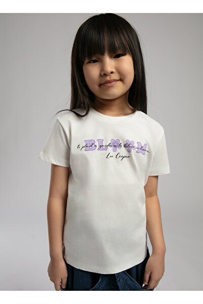 Lee Cooper Τυπωμένο μπλουζάκι για κορίτσια εκρού 252 LCG 242007