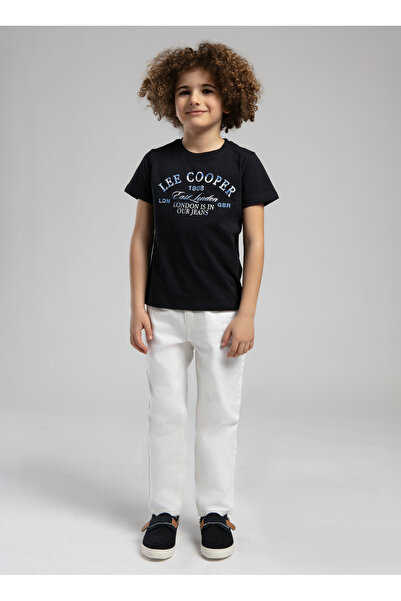 Lee Cooper Printed Navy Blue Boy's T-Shirt 252 Lcb 242006