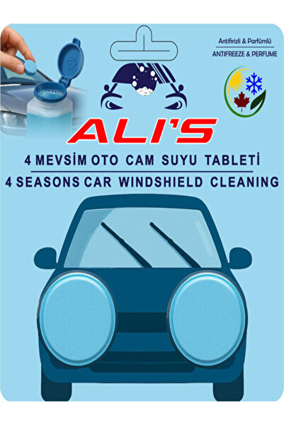 TABLET KİMYA ALIS 4 MEVSİM OTO CAM SUYU TABLETİ ANTİFİRİZLİ PARFÜMLÜ