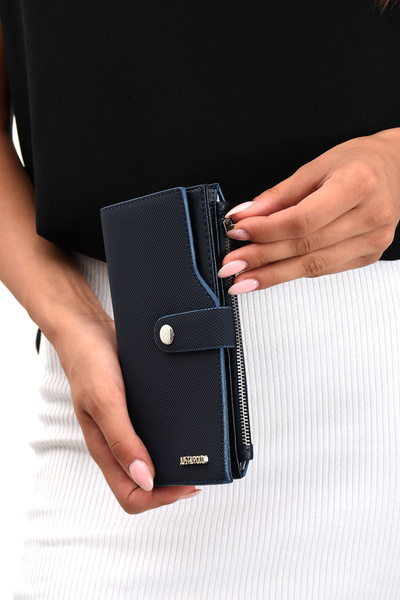 GALB LEATHER Large Size Lakoste Leather Zippered Coin Compartment 20 Card Capacity Women's Wallet LK-1001