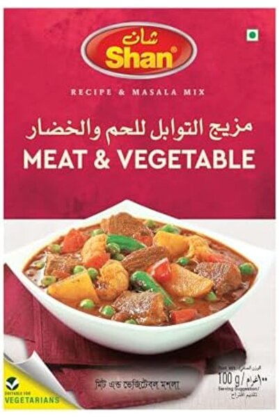Shan وصفة اللحوم والخضروات ومزيج ماسالا 100 غرام
