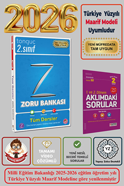 Tonguç Yayınları 2. Sınıf Tüm Dersler Soru Zoru Bankası Yeni Nesil Türkçe Mat...