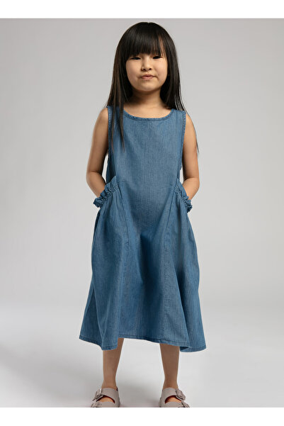 Lee Cooper Plain Blue Girl's Medium Dress 252 Lcg 144001