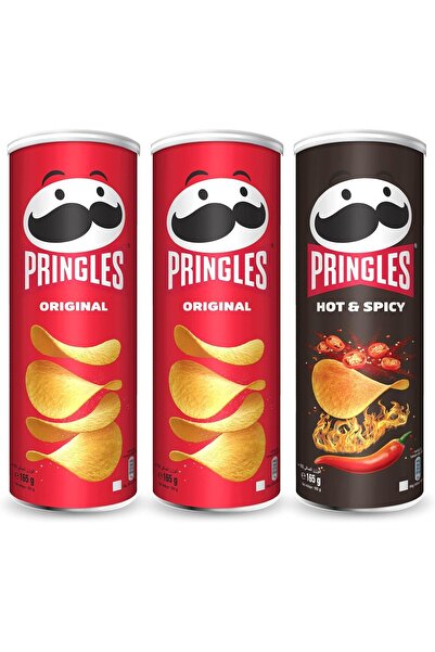 Pringles رقائق البطاطس بنكهة حارة، علبة واحدة، بالإضافة إلى رقائق برينجلز بنك...