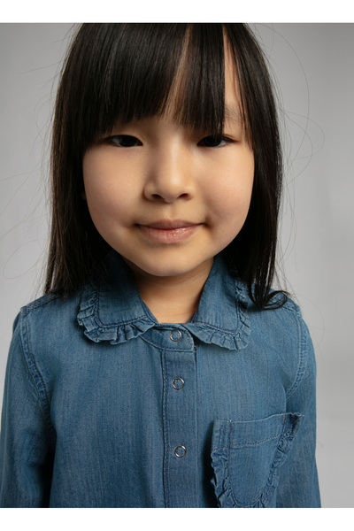 Lee Cooper Düz Mavi Kız Çocuk Gömlek 252 LCG 141002