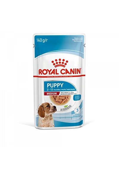 Royal Canin Orta Irklar için Yavru Yaş Köpek Maması 10 x 140g