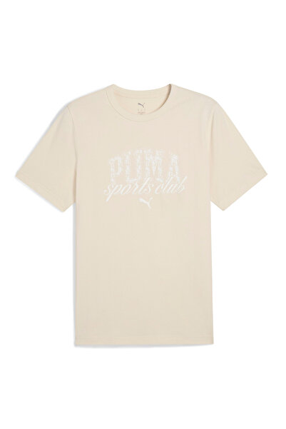 Puma 68464387 CLASS Graphic Tee Ανδρικό μπλουζάκι με στάμπα με κρεμ στρογγυλή λαιμόκοψη κανονική εφαρμογή