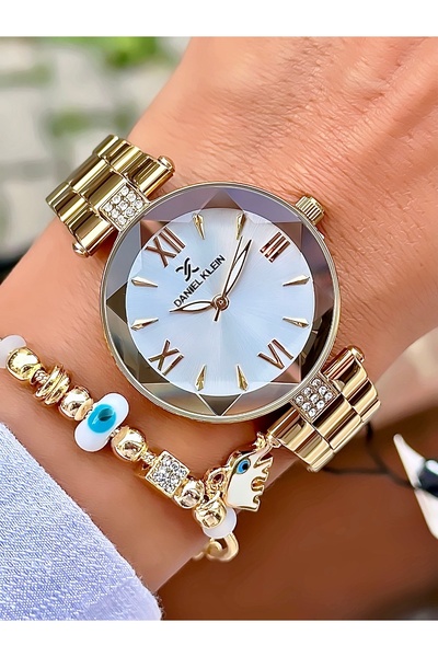 Daniel Klein New Season Cut Glass Waterproof Steel Band Women's Wristwatch