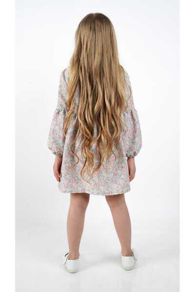 ESİLA KİDS Rochie pentru fete, cu mâneci lungi, sezoniere, cu imprimeu floral, rochie cu guler pentru bebeluși 3-7 ANI