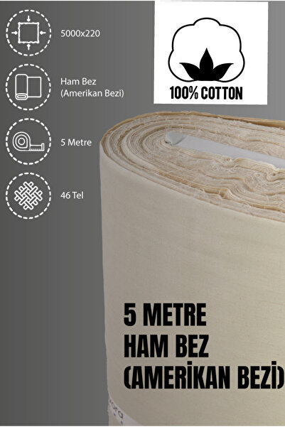 ÇIQRIK HOME 5 Metre Amerikan Bezi Kumaş Hambez-Fon perde/Punch Kumaş/Kırlent/...