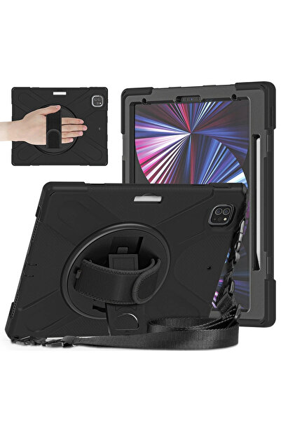 NewFace غطاء حماية رائع لجهاز آيباد برو 12.9 (2020) من إم إس إيه-شوب - أسود