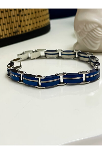 Naviforce ÇİFT TARAFLI PASLANMAZ ÇELİK ERKEK BİLEKLİK LACİVERT RENK BABALAR G...