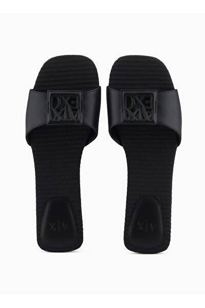 Armani Exchange Logolu Tek Bantlı Terlik TERLİK XDP055 XV921 00002