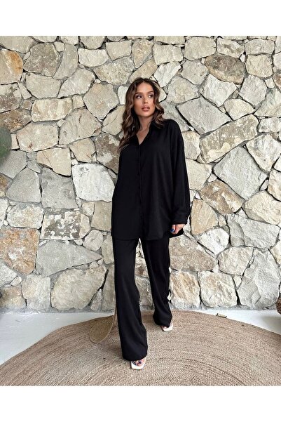 İLKCET MODA Bürümcük Women's Shirt Pants Set