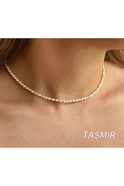 Taş-Mir Doğal Arpa İnci Kolye 2-3 mm