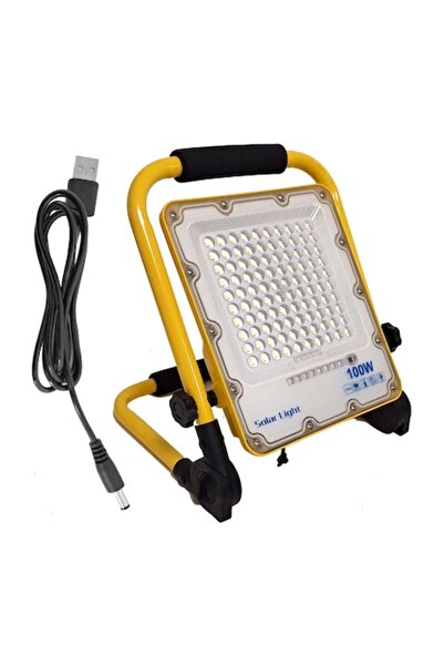 SOLAR LIGHT Proiector LED portabil 100W cu baterie de 10000 mAh, reîncărcabil...