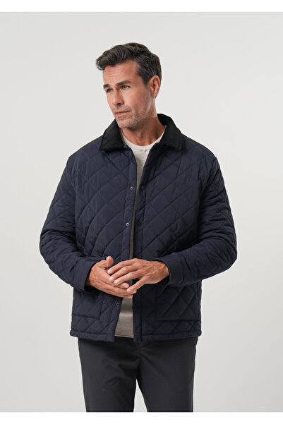 PIQUE Erkek Mont Baklava Desen Kapitoneli Çıtçıt Kapamalı Erkek Mont