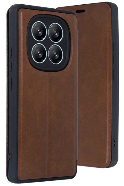 NewFace جراب قلاب لهاتف شاومي ريدمي نوت 14 برو 4G من زيروشوب - لون تان