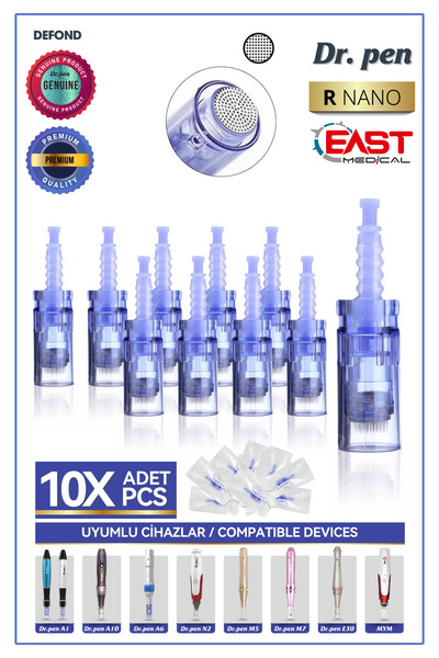 DEFOND Dr Pen A6-a10-a1-n2-m5-m7-e30-mym ürün Yedirme Iğneleri 10 Adet Nano İğne Kartuşu