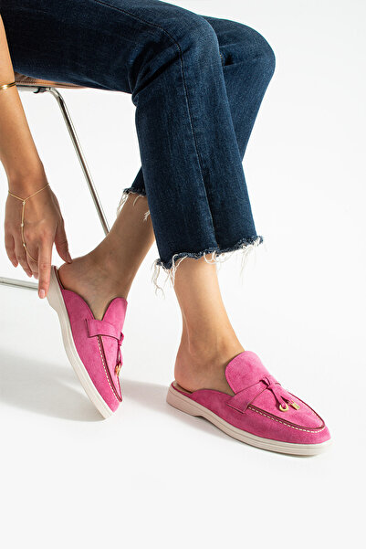 diclepolat Жіночі фушеві замшеві лофери без шнурків Жіночі капці Luna