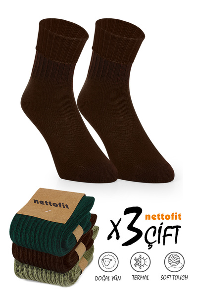 nettofit 3 Pairs of Women's Winter Socks – Woolen Home and Sleep Socks