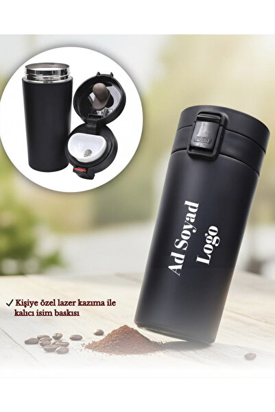 Derili Dükkan Kişiye Özel İsimli Baskılı Termos
