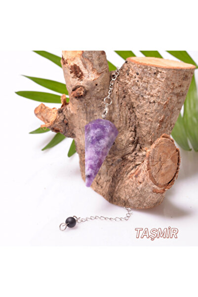 Taş-Mir Lepidolit Taşı Pandül - Doğal Taş Sarkaç