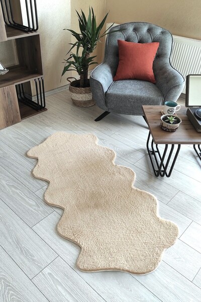 Sarar Tavsan vizon Çift Kafa Yıkanabilir Kaymaz Taban Post Peluş