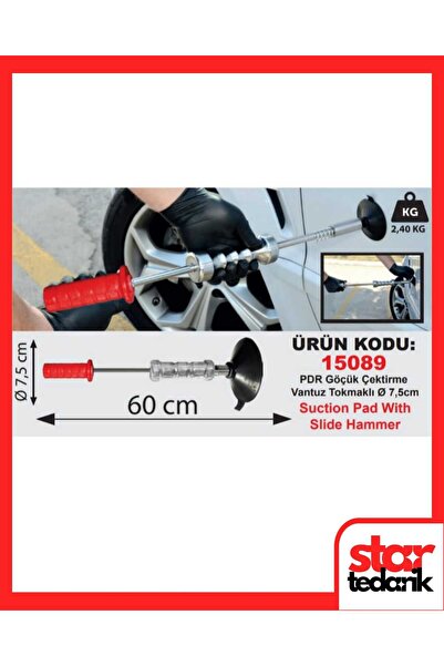 STAR PDR Boyasız Göçük Düzeltme Göçük Çektirme Vantuz Tokmaklı Ø 7,5cm