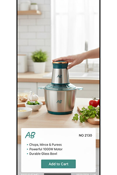 GENERAL مفرمة لحم وكبة كهربائية 3 لتر – ستانلس ستيل، متعددة الاستخدام