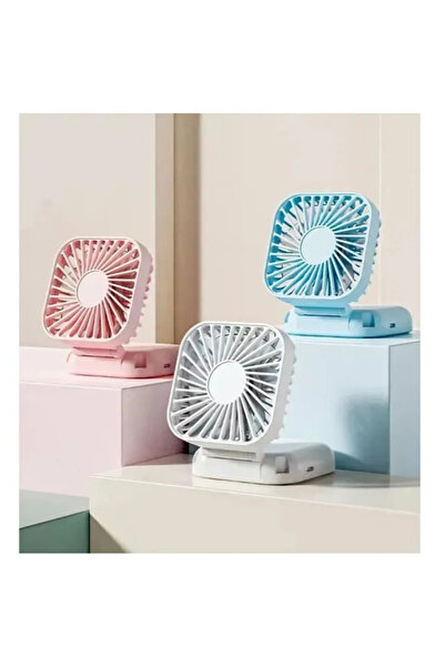 TeknoClass El Fanı Mini Masaüstü Ve Boyun Askılı Fan Portatif Şarjlı 3 Kademeli Vantilatör Soğutucu Mini Klima
