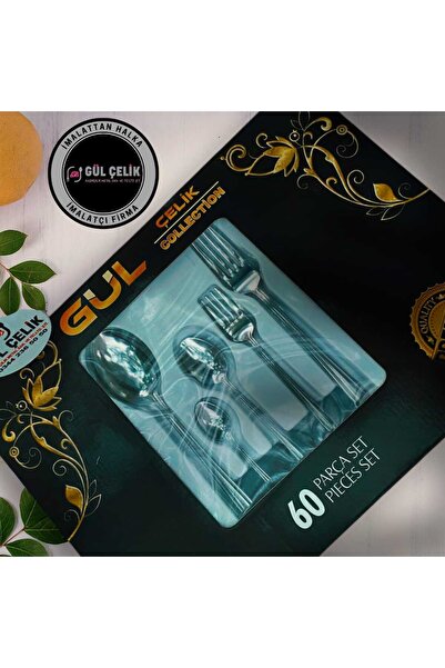 KAVEH 60 Piece 12 Person Cutlery Set Cord Model Boxed 18.0 Quality