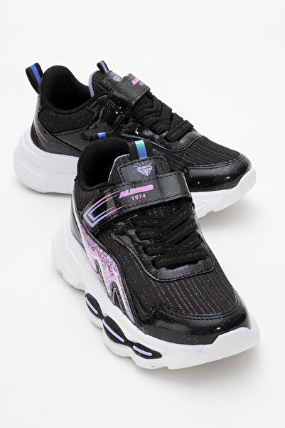 CCWAY AYAKKABI Pantofi sport pentru copii Anorak cu velcro 26-30 NEGRI