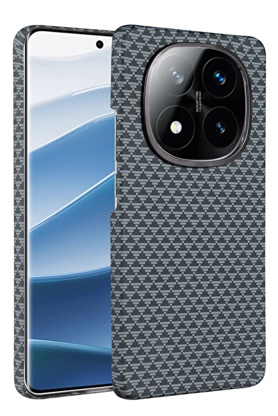 Nezih Case غطاء أنيق ولامع وصلب بتصميم ألياف الكربون متوافق مع ريدمي نوت 14 ب...